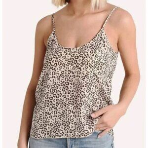 ATM Anthony Thomas Melillo cheetah leopard print cami 100% silk Y2K size S EUC